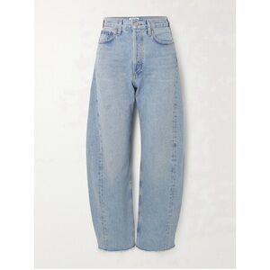 NWT AGOLDE Luna High Rise Pieced Taper Jeans in Void